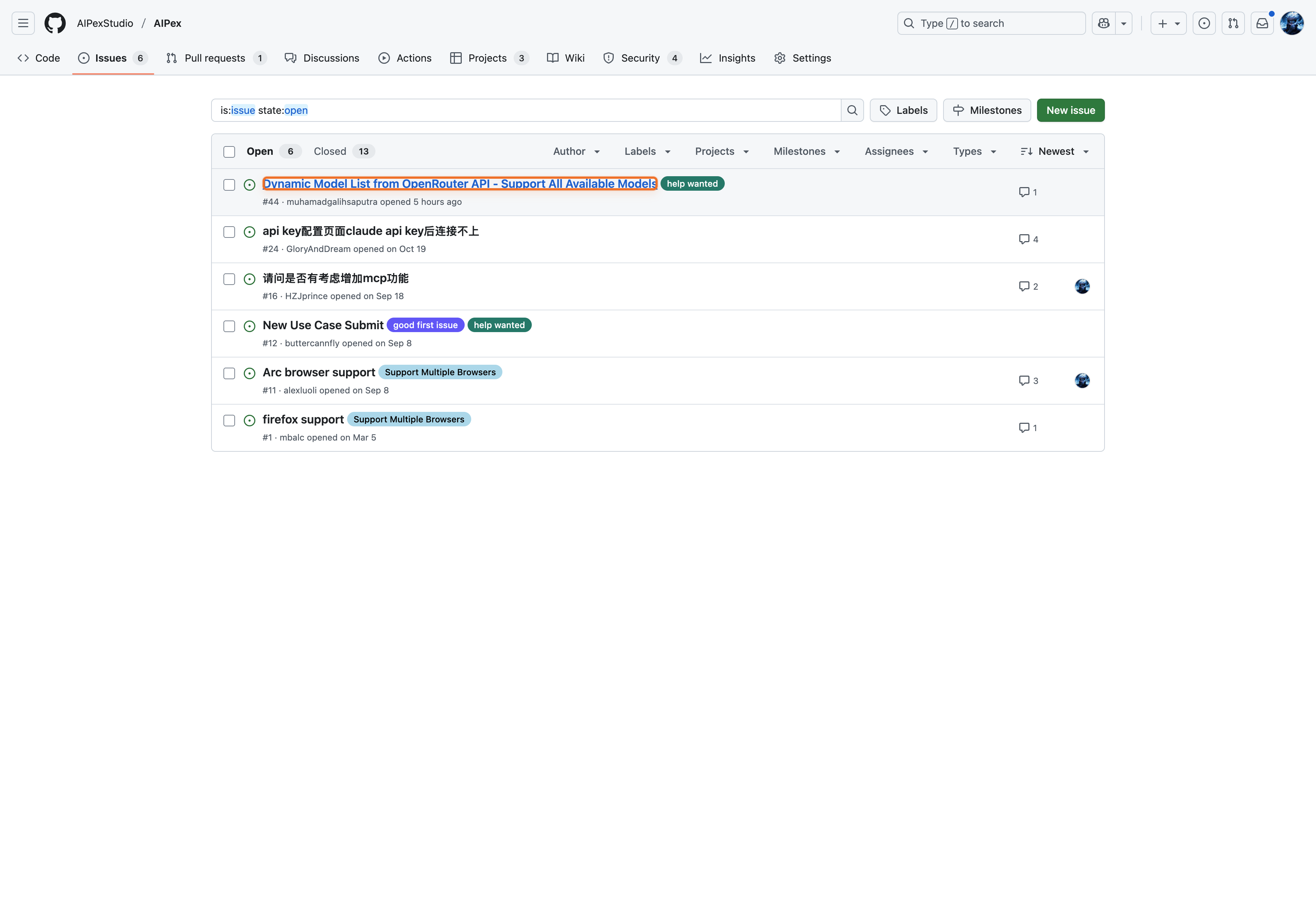 Dynamic Model List from OpenRo