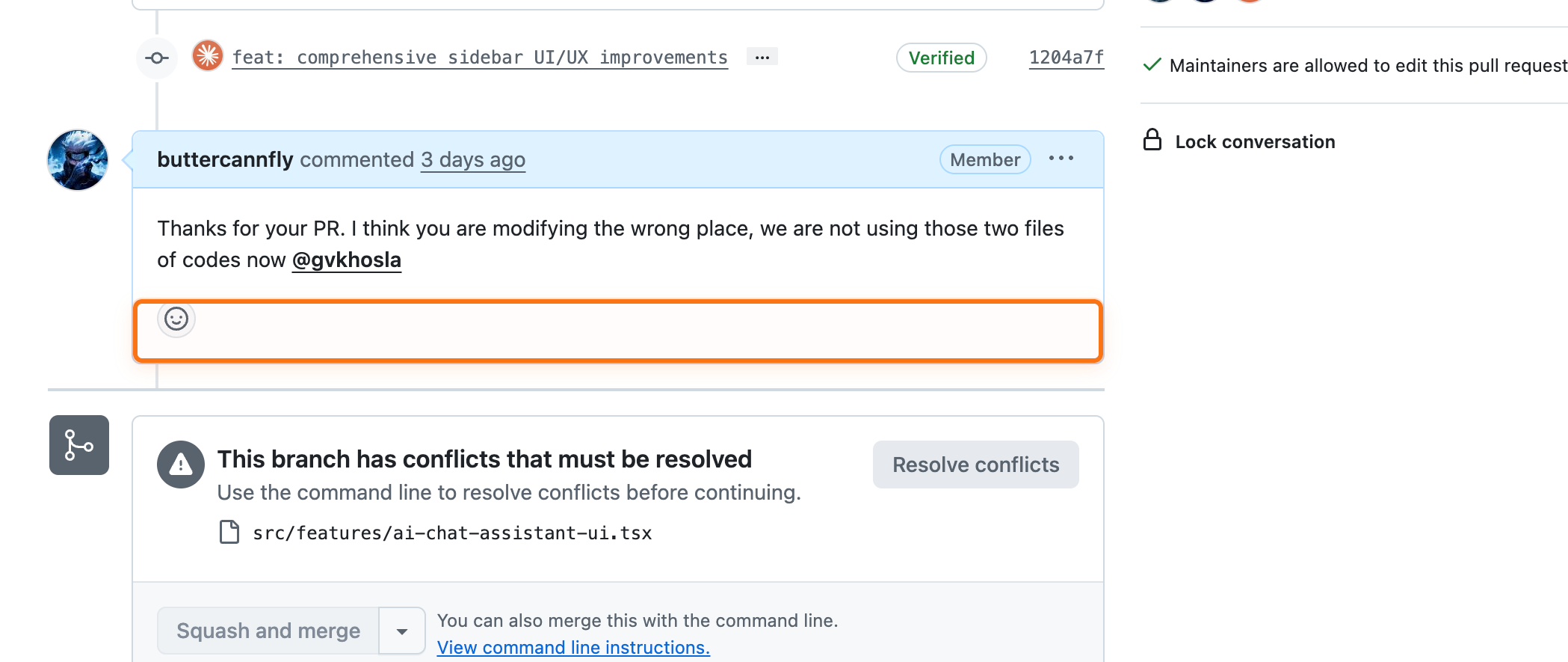 Add Reaction to Comment